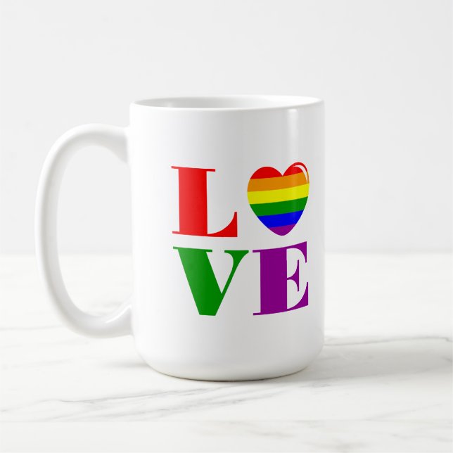 Caneca De Café Eu amo LGBT (Esquerda)