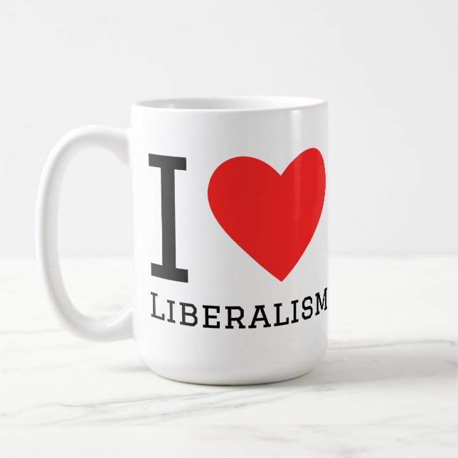 Caneca De Café Eu amo liberalismo (Esquerda)