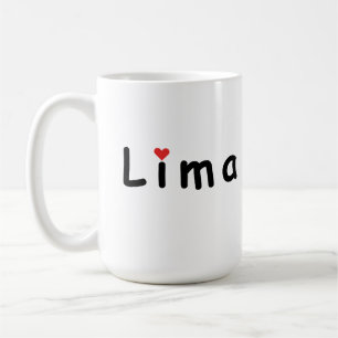 Caneca De Café Eu amo Lima Peru