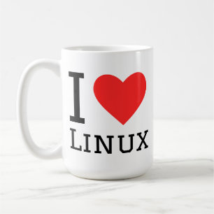 Caneca De Café Eu amo linux