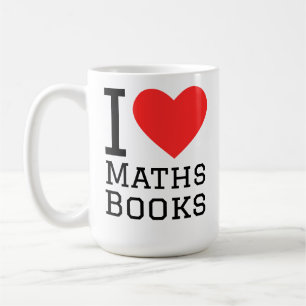 Caneca De Café Eu amo livro de matemática