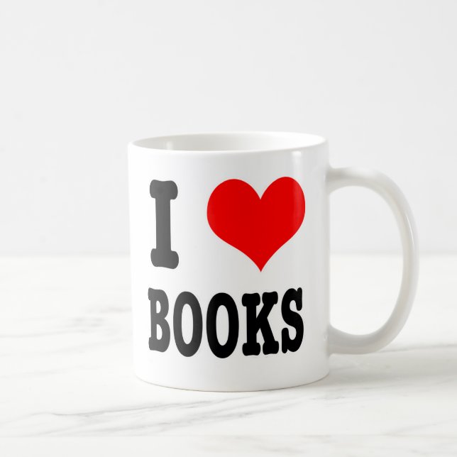 CANECA DE CAFÉ EU AMO LIVROS (Direita)