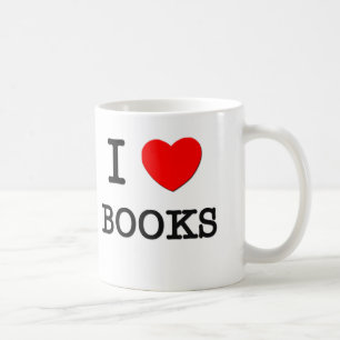 CANECA DE CAFÉ EU AMO LIVROS