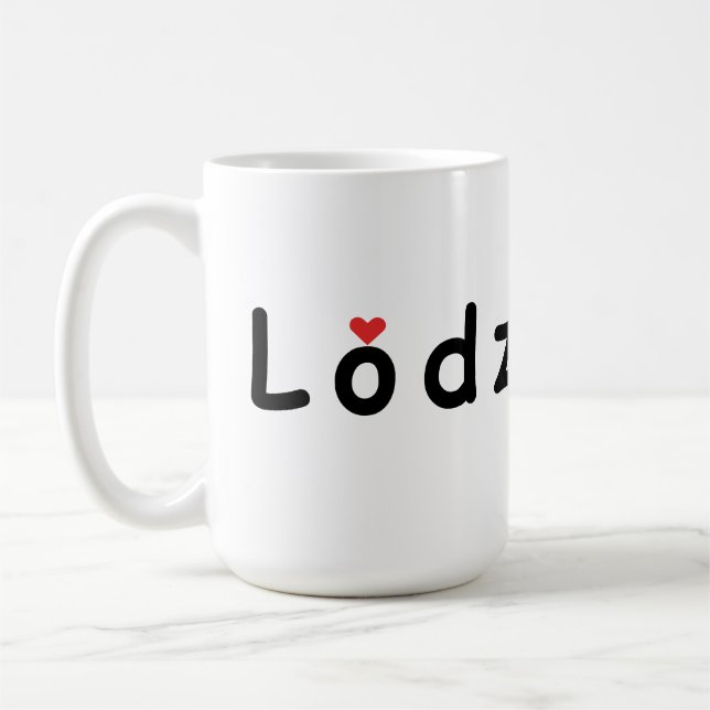 Caneca De Café Eu amo Lodz (Esquerda)