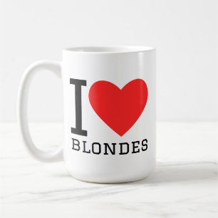 Caneca De Café Eu amo loiras