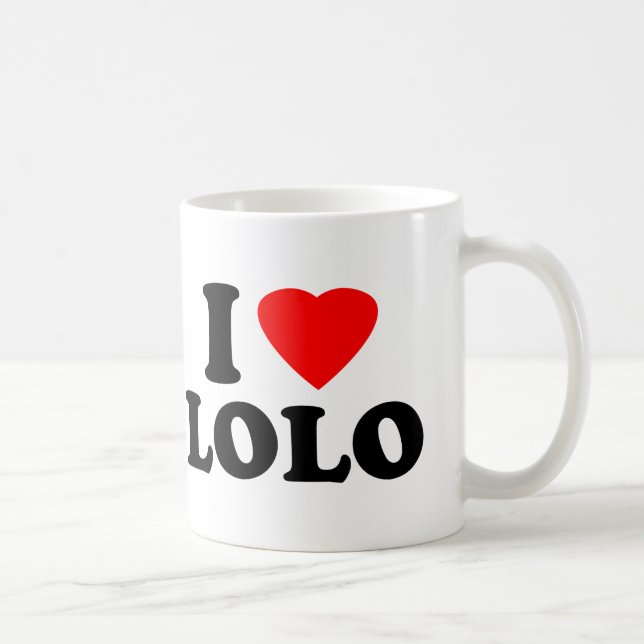 Caneca De Café Eu amo Lolo (Direita)