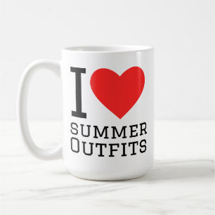 Caneca De Café Eu amo looks de verão