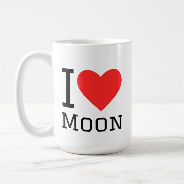Caneca De Café Eu amo lua (Esquerda)