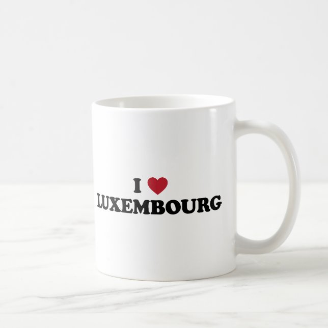 Caneca De Café Eu amo Luxembourg (Direita)