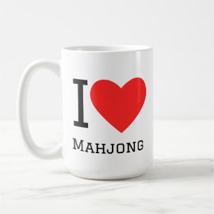 Caneca De Café Eu amo mahjong