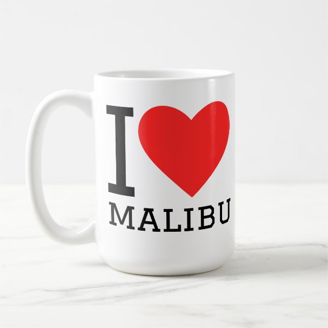 Caneca De Café Eu amo malibu  (Esquerda)