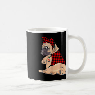 Caneca De Café Eu Amo Mamãe Tatto Pug Dog Amantes Bandana Mães D