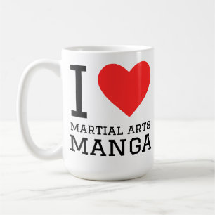 Caneca De Café Eu amo mangá de artes marciais