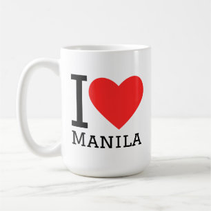 Caneca De Café Eu amo Manila 