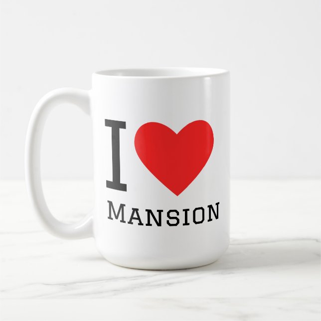Caneca De Café Eu amo mansão (Esquerda)