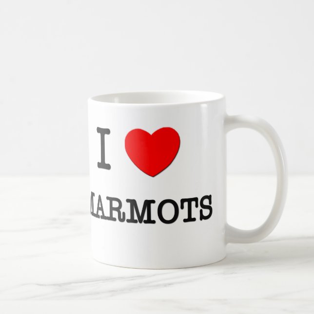 Caneca De Café Eu amo MARMOTA (Direita)