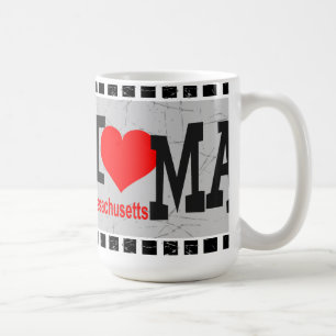 Caneca De Café Eu amo Massachusetts - Mugs