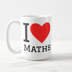 Caneca De Café Eu amo matemática 