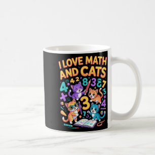 Caneca De Café Eu Amo Matemática E Gatos Professor Aluno