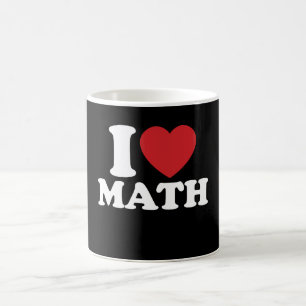 Caneca De Café Eu Amo Matemática Eu Adoro Groovy Retro