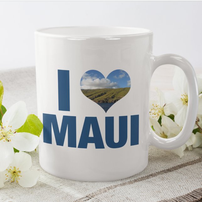 Caneca De Café Eu Amo Maui Hawaii (Criador carregado)