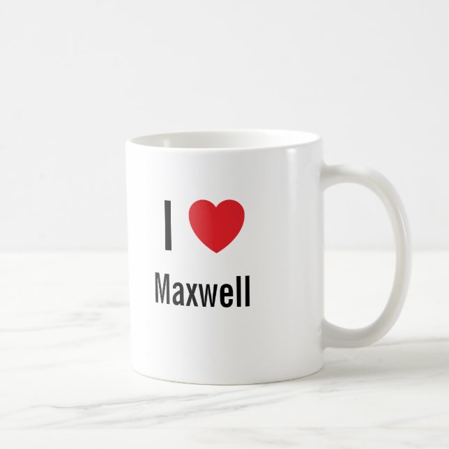 Caneca De Café Eu amo Maxwell (Direita)