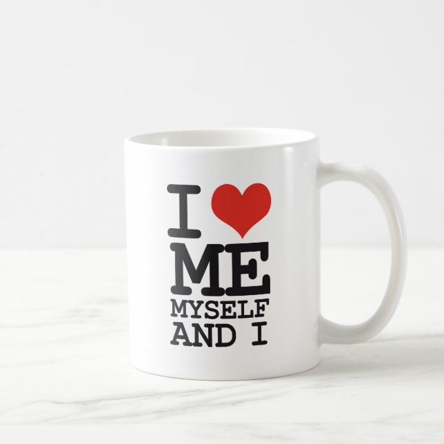 CANECA DE CAFÉ EU AMO-ME MEUS AUTO E I (Direita)