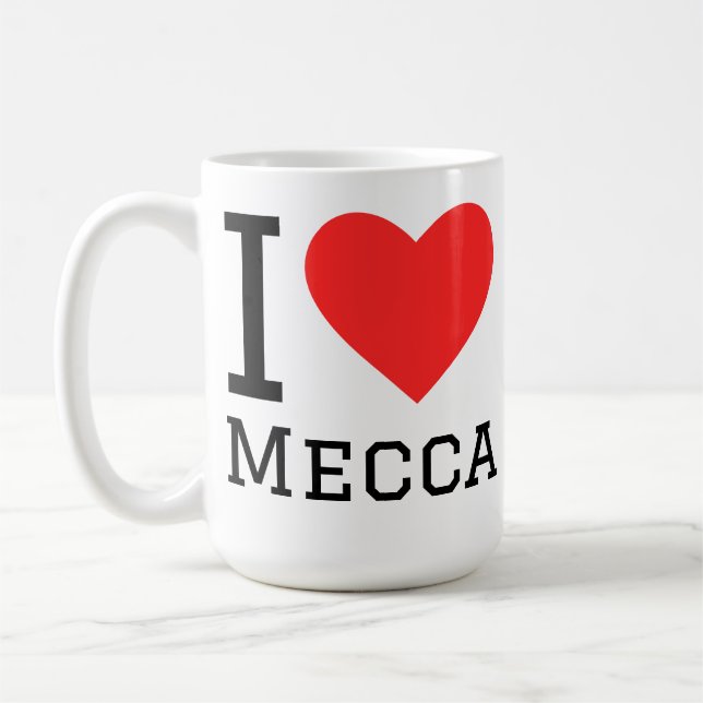 Caneca De Café Eu amo Meca (Esquerda)