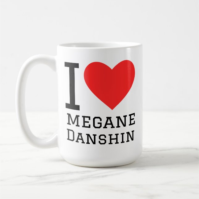 Caneca De Café Eu amo megane danshin (Esquerda)