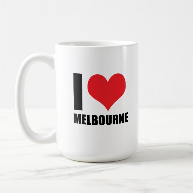 Caneca De Café Eu amo Melbourne (Esquerda)