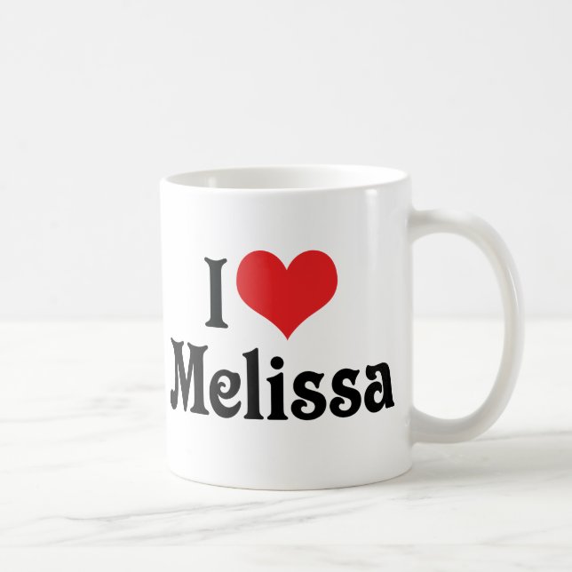 Caneca De Café Eu Amo Melissa (Direita)