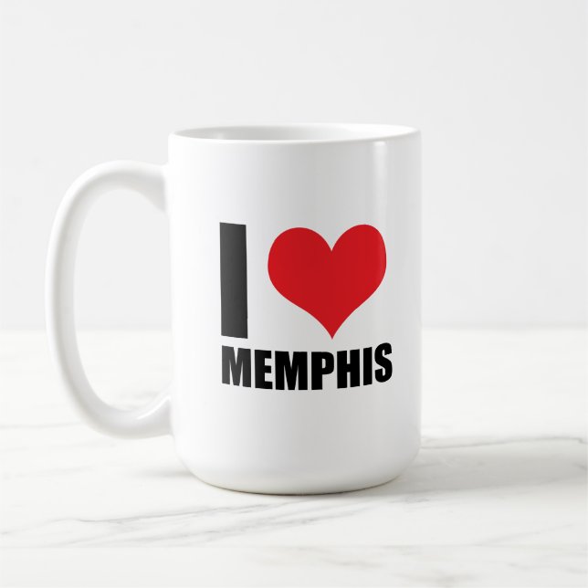 Caneca De Café Eu amo Memphis (Esquerda)