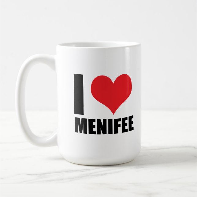 Caneca De Café Eu amo Menifee (Esquerda)