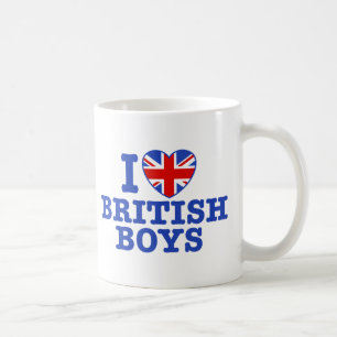 Caneca De Café Eu amo meninos britânicos