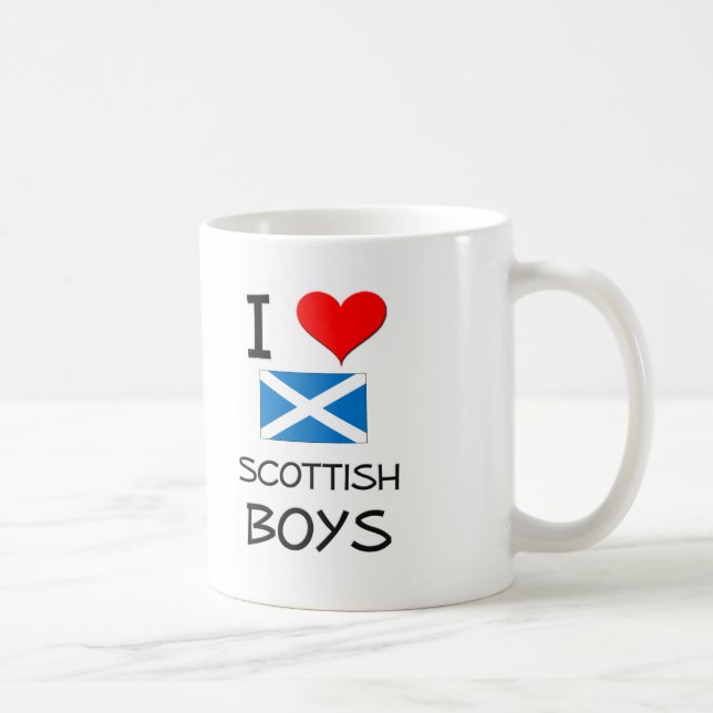 Caneca De Café Eu amo meninos escoceses (Direita)