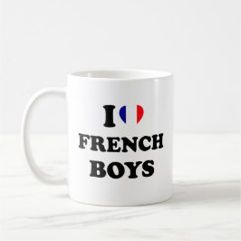 Caneca De Café Eu Amo Meninos Franceses