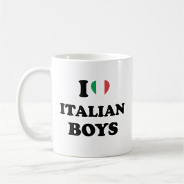Caneca De Café Eu Amo Meninos Italianos