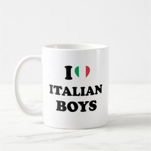 Caneca De Café Eu Amo Meninos Italianos