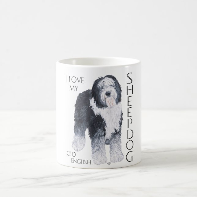 Caneca De Café Eu Amo Meu Antigo Cachorro Inglês (Centro)