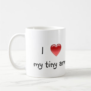 Caneca De Café Eu amo meu arms/T-REX minúsculo