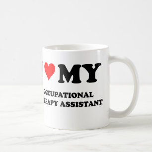 Caneca De Café Eu amo meu assistente da terapia ocupacional
