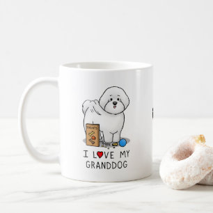 Caneca De Café Eu Amo Meu Avô Bichon Frise Dog - Avô