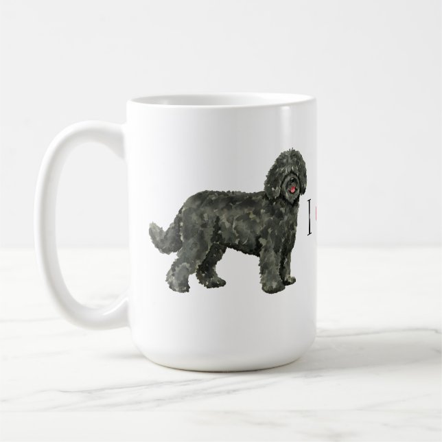Caneca De Café Eu amo meu Barbet (Esquerda)