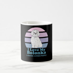 Caneca De Café Eu amo meu Bolonka e outras 3 pessoas