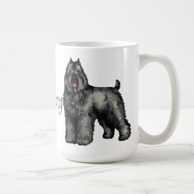 Caneca De Café Eu amo meu Bouvier (Direita)