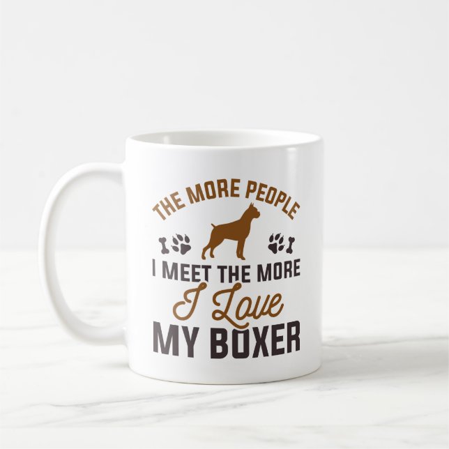 Caneca De Café Eu Amo Meu Boxer (Esquerda)