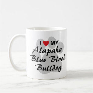 Caneca De Café Eu amo meu buldogue do sangue azul de Alapaha