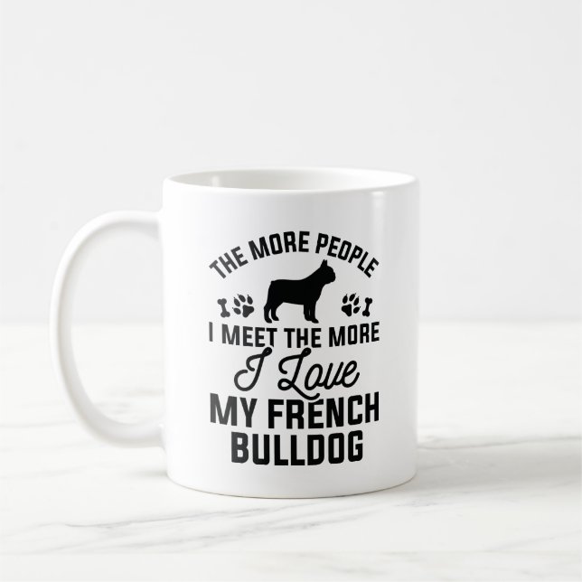 Caneca De Café Eu Amo Meu Buldogue Francês (Esquerda)