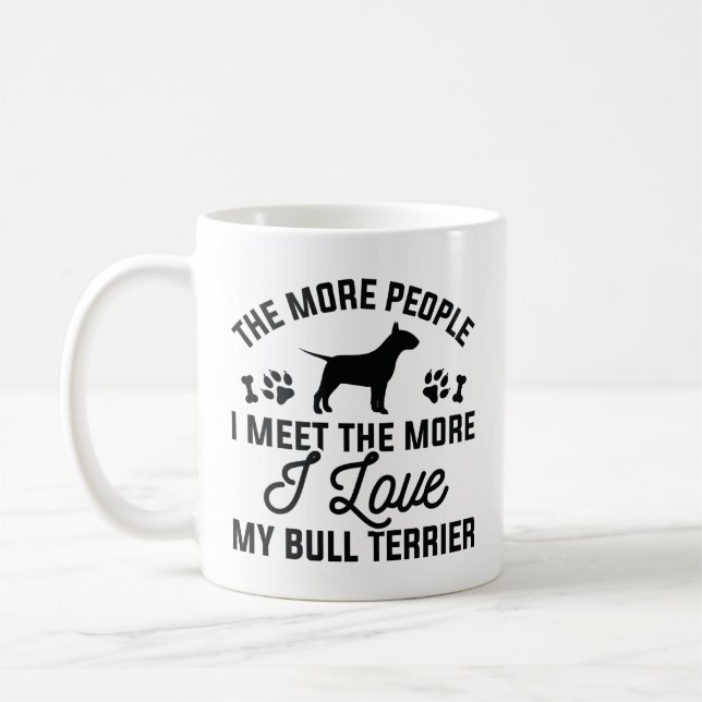 Caneca De Café Eu Amo Meu Bull Terrier (Esquerda)