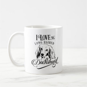 Caneca De Café Eu Amo Meu Cabelo Longo Dachshund